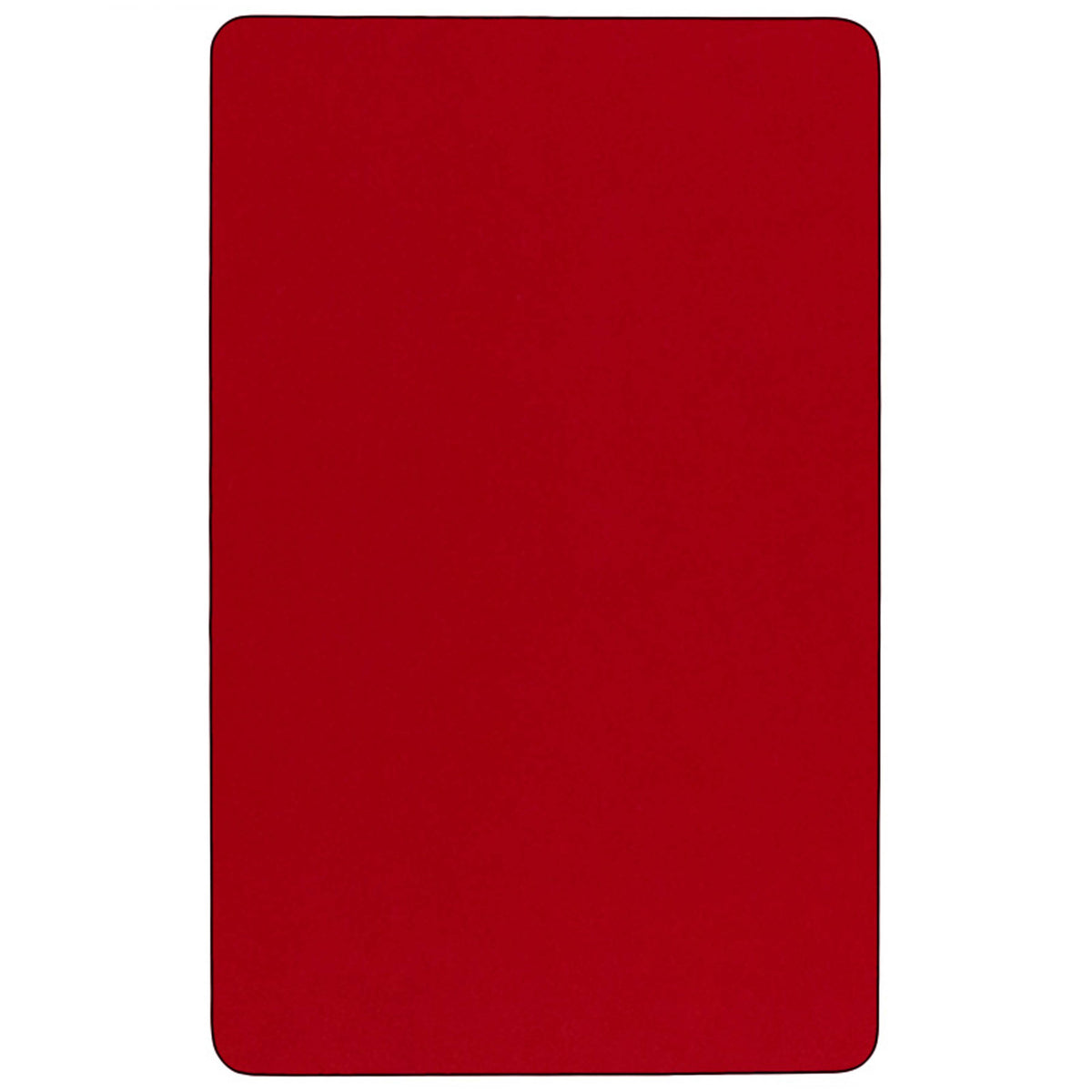 Red Top/Black Frame |#| Mobile 24"W x 48"L Rectangular Red Thermal Laminate Adjustable Activity Table