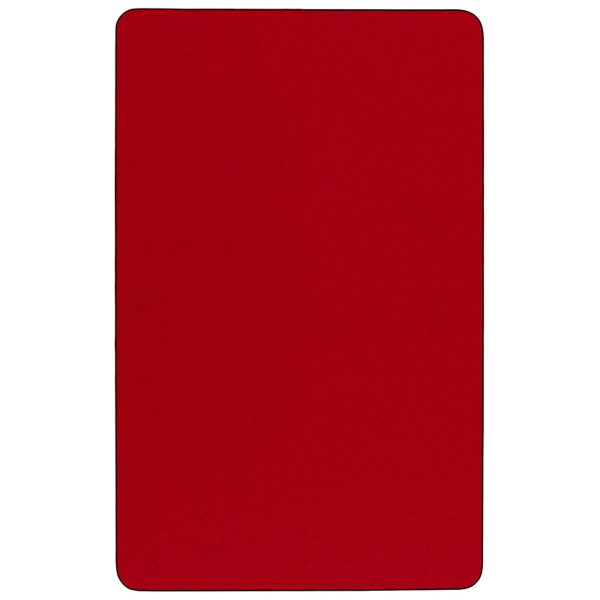 Red Top/Black Frame |#| 24"W x 48"L Rectangular Red Thermal Laminate Adjustable Activity Table