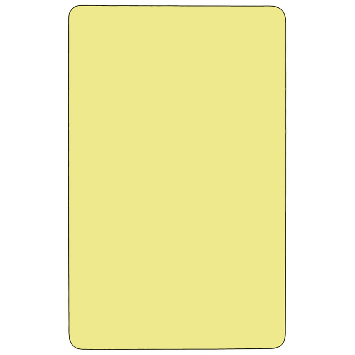 Yellow Top/Black Frame |#| Mobile 30"W x 72"L Rectangular Yellow Thermal Laminate Adjustable Activity Table