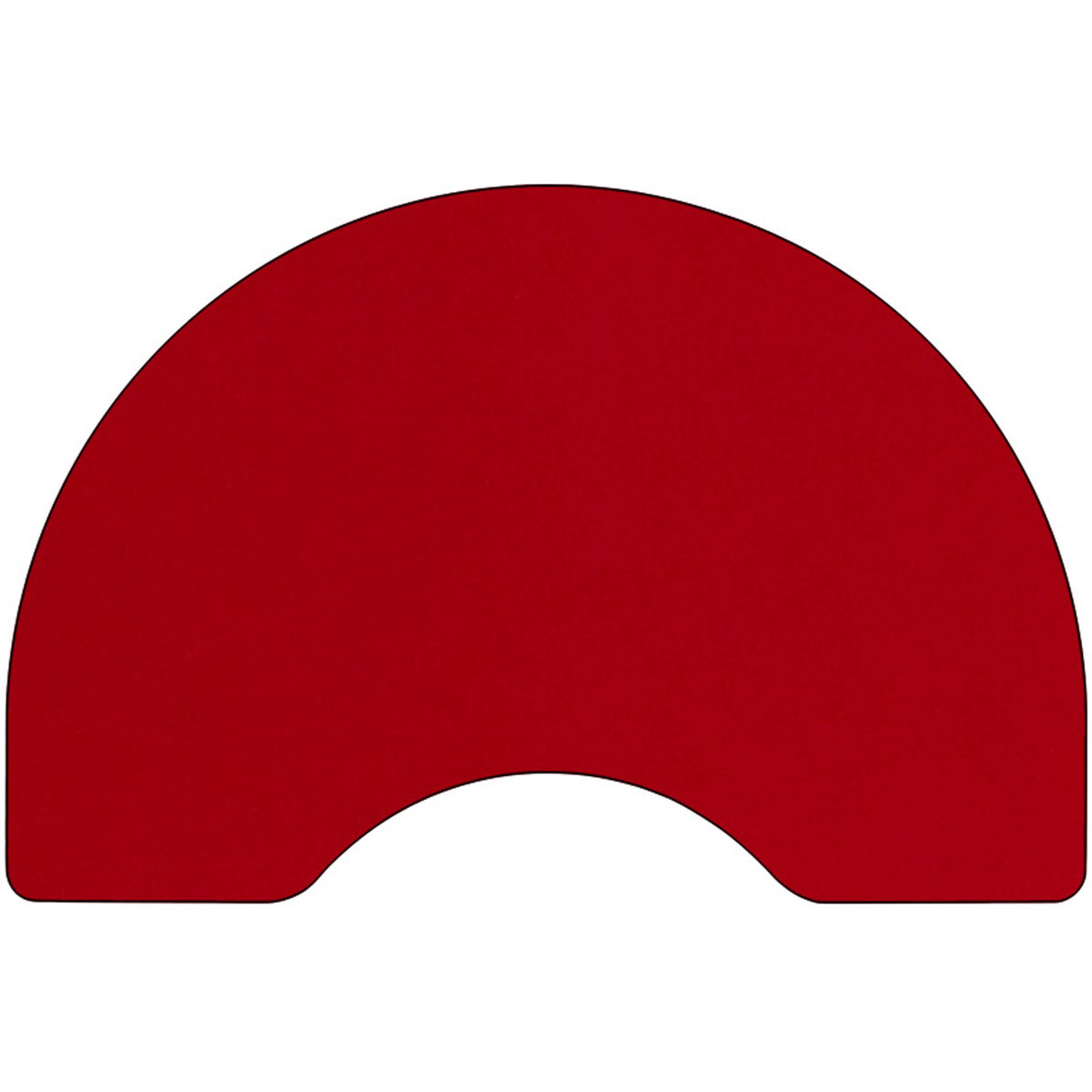 Red Top/Black Frame |#| Mobile 48"W x 96"L Kidney Red Thermal Laminate Adjustable Activity Table