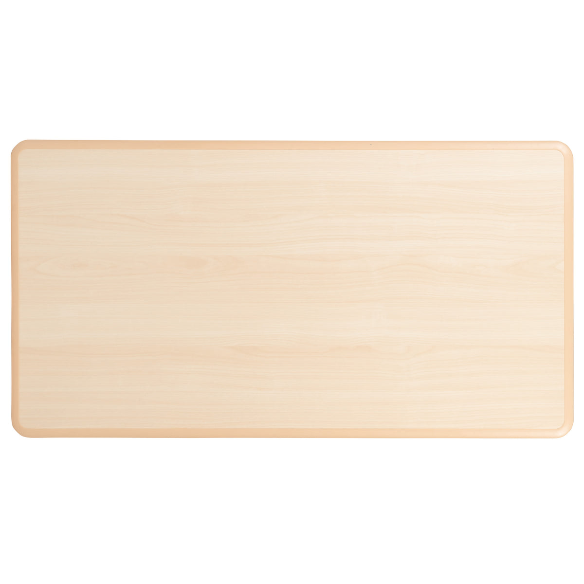 Natural |#| 23.625"W x 47.25"L Natural Plastic Adjustable Activity Table-School Table for 6