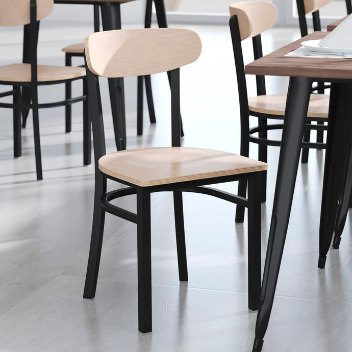 Stack For Dg Set Wood Seat Dining Chair XU-DG6V5B- – Flash Furniture