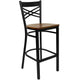 Cherry Wood Seat/Black Metal Frame