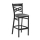Gray Vinyl Seat/Black Metal Frame