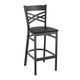 Black Wood Seat/Black Metal Frame