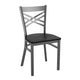 Black Wood Seat/Black Metal Frame