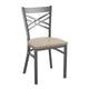 Antique White Wood Seat/Black Metal Frame