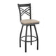 Antique White Wood Seat/Black Metal Frame
