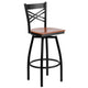 Cherry Wood Seat/Black Metal Frame